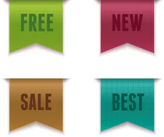 免抠布料标签设计