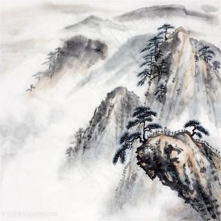 国画山水风光图片
