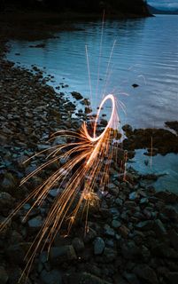 民俗文化活动打树花摄影素材