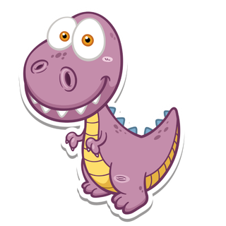 紫色卡通恐龙