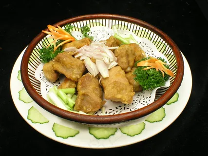 家常菜|美食|菜谱|菜单|0594蜜汁香葱骨 家常菜|美食|菜谱|菜单|0594蜜汁香葱骨