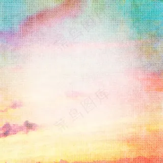 多彩渐变水彩粗布纹理背景高清图片