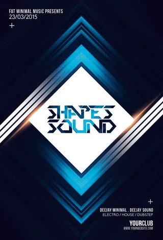 科技感多边形海报模板