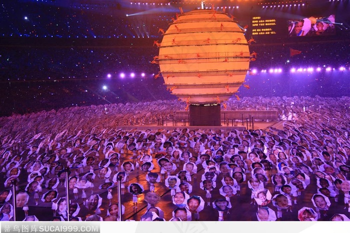 奥运会开幕式-万人人像表演 JPG