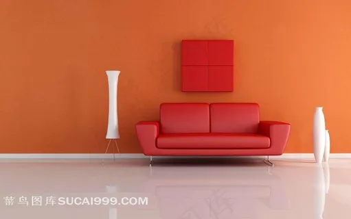 红色沙发素材