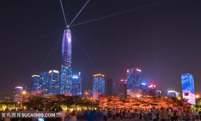 广东省深圳市福田区市明中心灯光秀