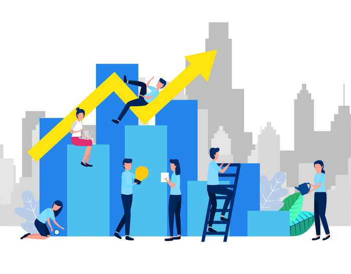 扁平化人物场景办公互联网等距ai矢量设计网页海报UI素材插画