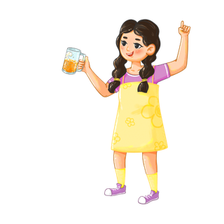 时尚啤酒节干杯庆祝人物元素插画