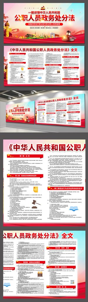中国公职人员政务处分法党建展板党建文化墙