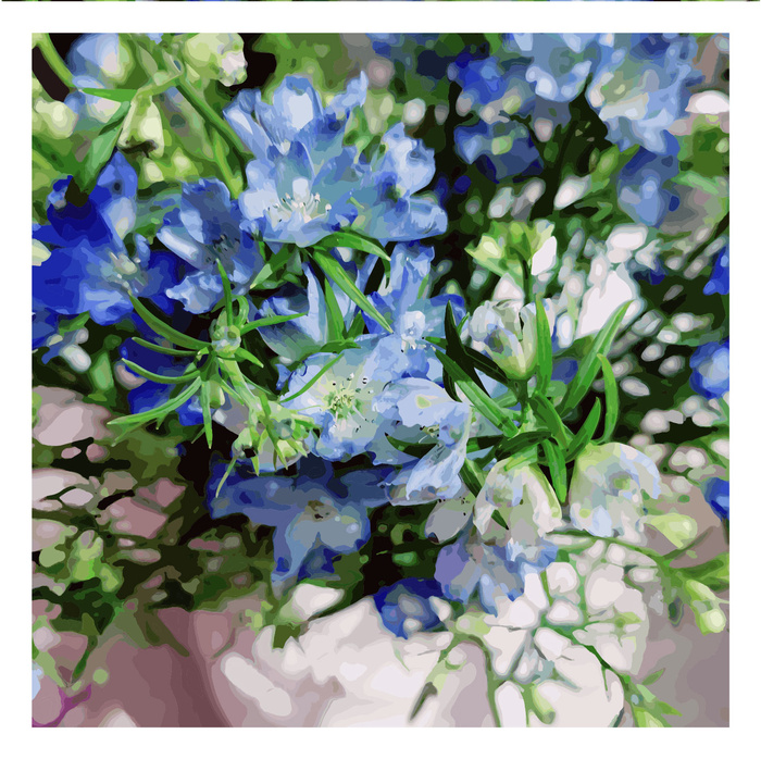 蓝色清新小花 小飞燕