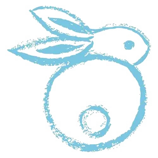 简笔画蓝色兔子