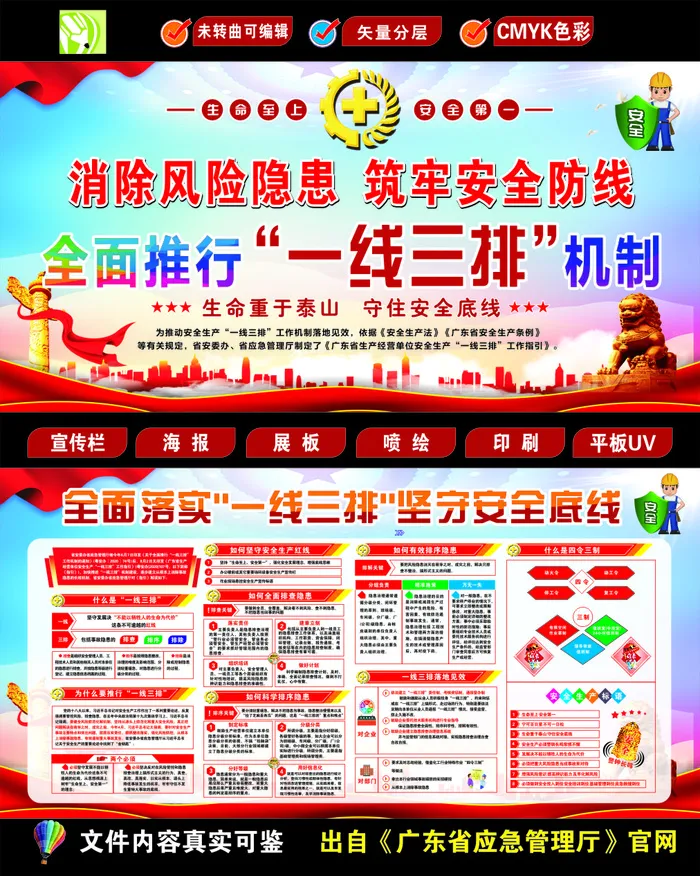 一线三排海报cdr矢量模版下载