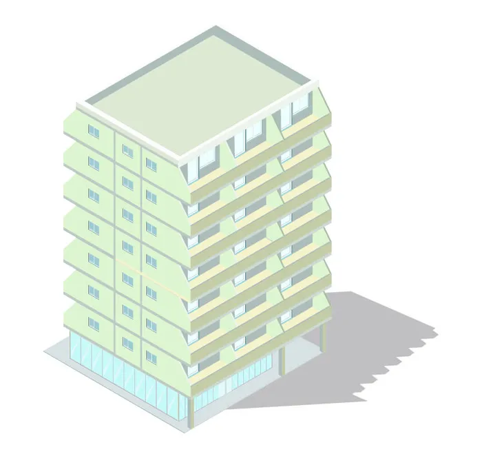 分析图素材图标集合景观建筑立面插画场景AI矢量图形设计eps,ai矢量模版下载