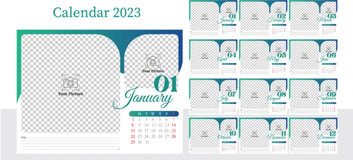 2023日历 2023年挂历 兔年日历 