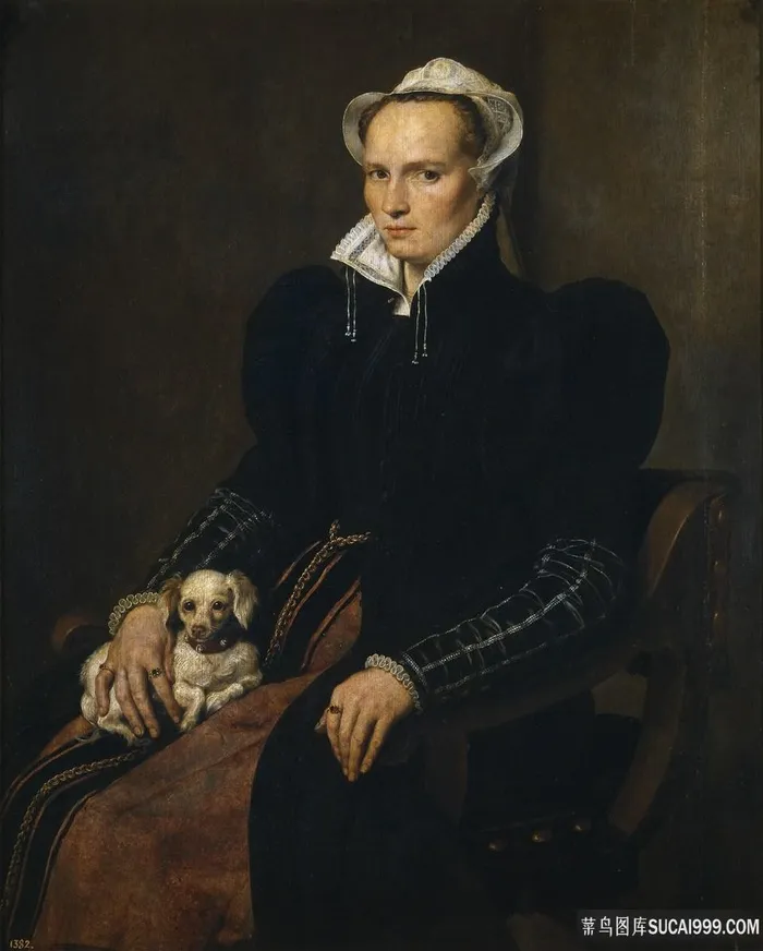 黑衣妇人艺术油画装饰画油画图片