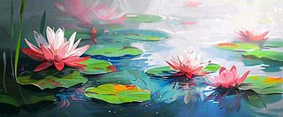 夏天荷花池荷叶池塘，夏至小暑大暑