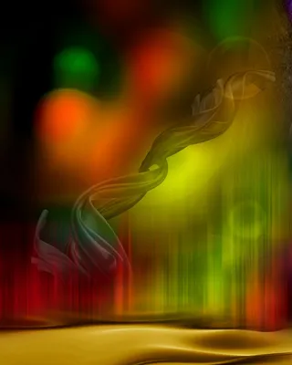 水彩油画红绿色背景