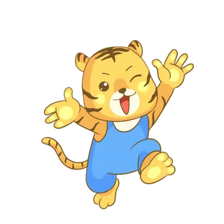 2022虎年卡通老虎形象拜年图案素材图片插图素材