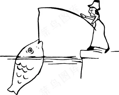 钓鱼简笔画图片 钓鱼简笔画图片