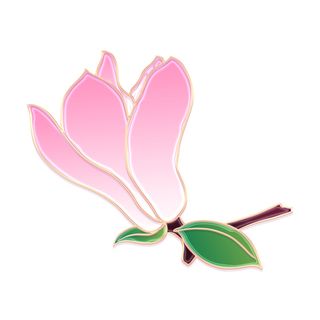 国潮风立体浮雕金边手绘花朵花卉PSD设计PNG免扣图片元素素材