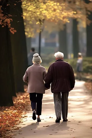 落日老人意境背景