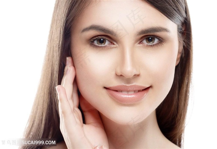 性感美女面部特写高清图片