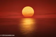 夕阳下的太阳美景高清图片