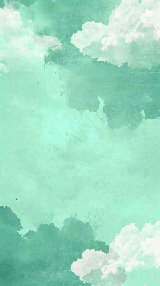 意境绿色水墨纹理背景(816x1456)