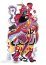 中国传统文化门神插画