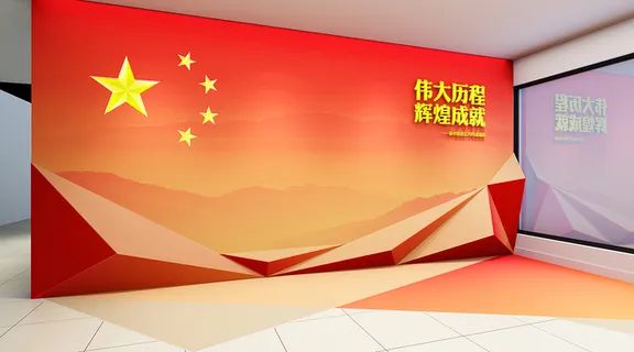 平面 红色 形象墙 海报