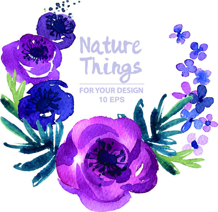 花朵花瓣花束失量背景图