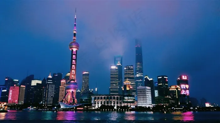 迷人的上海外滩风景素材