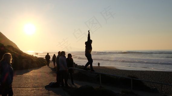 海边黄昏风景摄影图 海边黄昏风景摄影图
