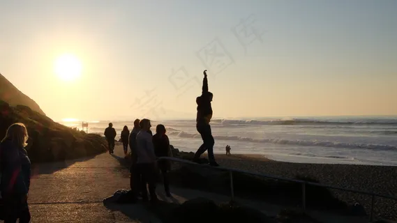 海边黄昏风景摄影图 海边黄昏风景摄影图