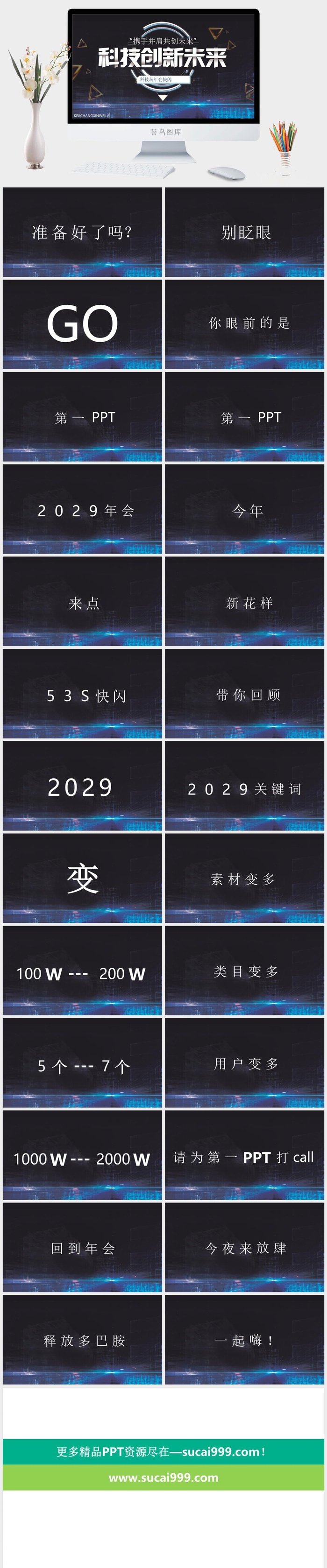 科技创新未来行业通用PPT模板