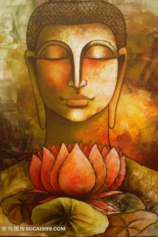 佛祖莲花装饰画