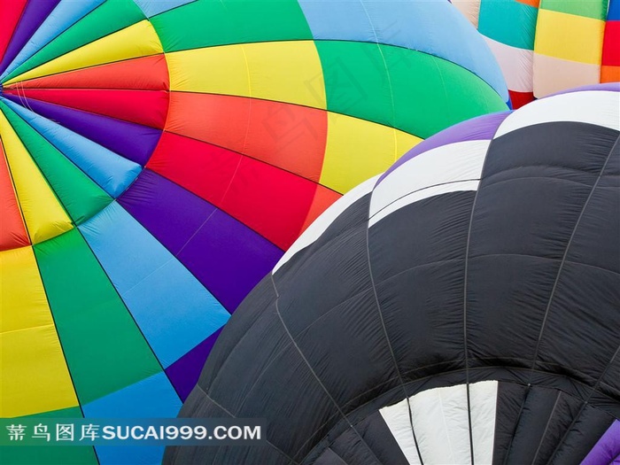 精美热气球局部摄影