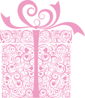 粉色卡通礼物素材