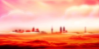 红色简洁营销背景元素