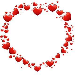 爱心边框粉色素材背景
