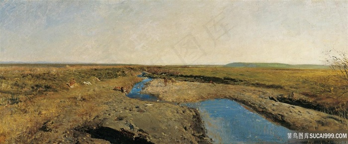 幸运的是，他们在北非油画图片