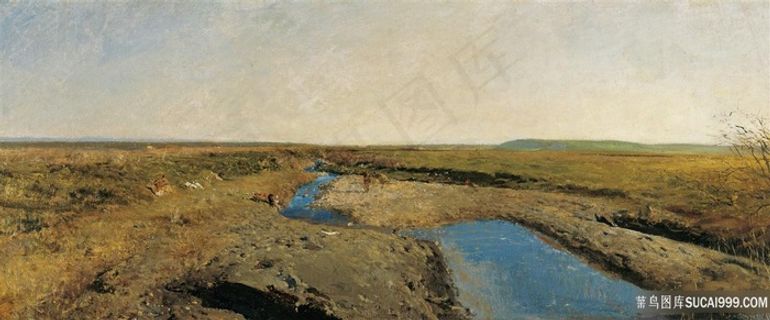 幸运的是，他们在北非油画图片