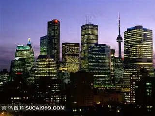 现代城市璀璨迷人夜景素材