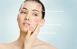 时尚美女面部特写高清图片