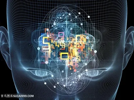 炫彩几何与信息科技高清图片