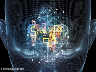 炫彩几何与信息科技高清图片