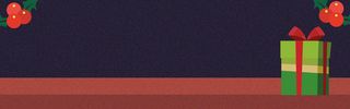 圣诞节礼盒深蓝色背景