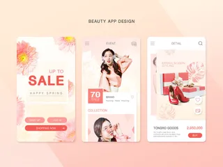 UI多页面包装展示手机APP交互界面样机长图概念PSD设计模板