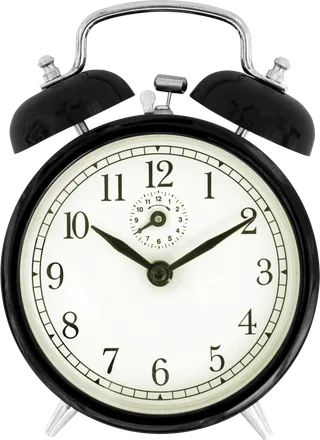 黑色铁小闹钟