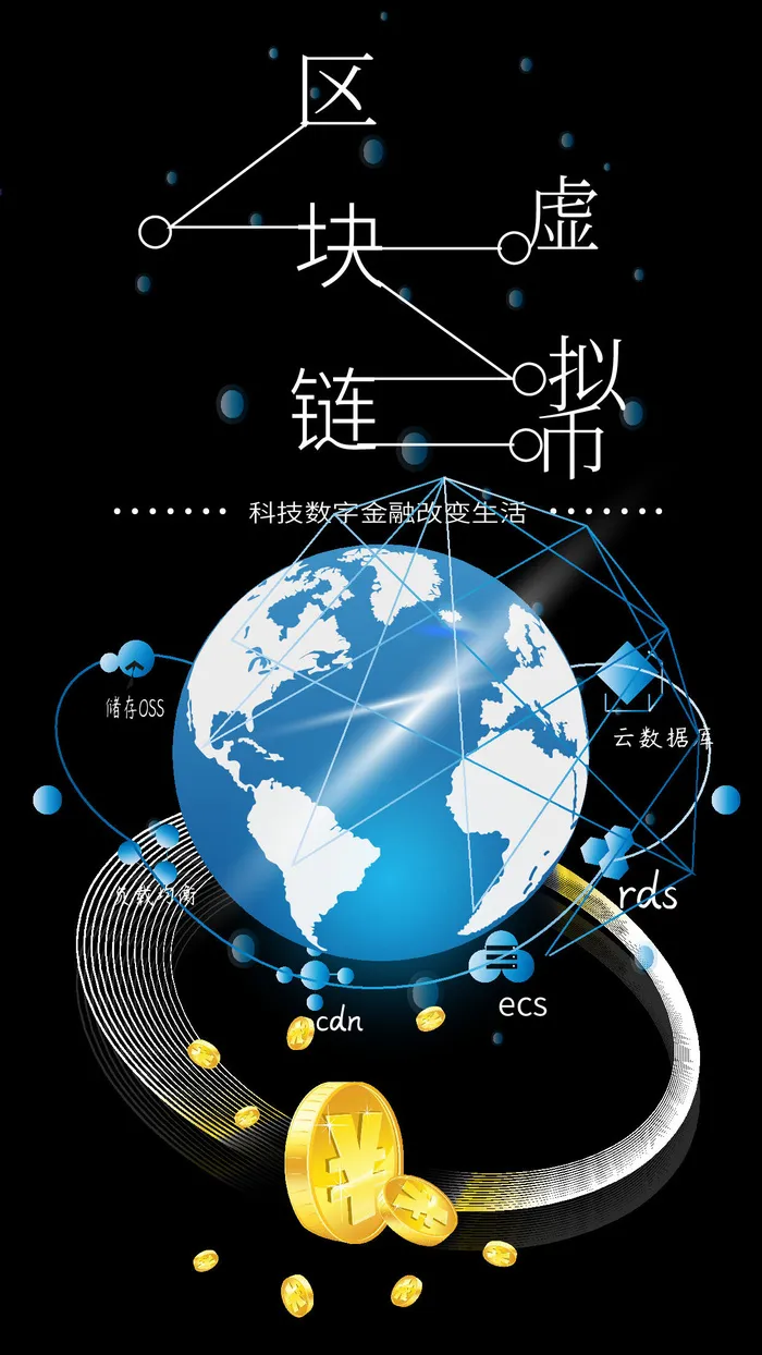 手机版区块链科技图ai矢量模版下载